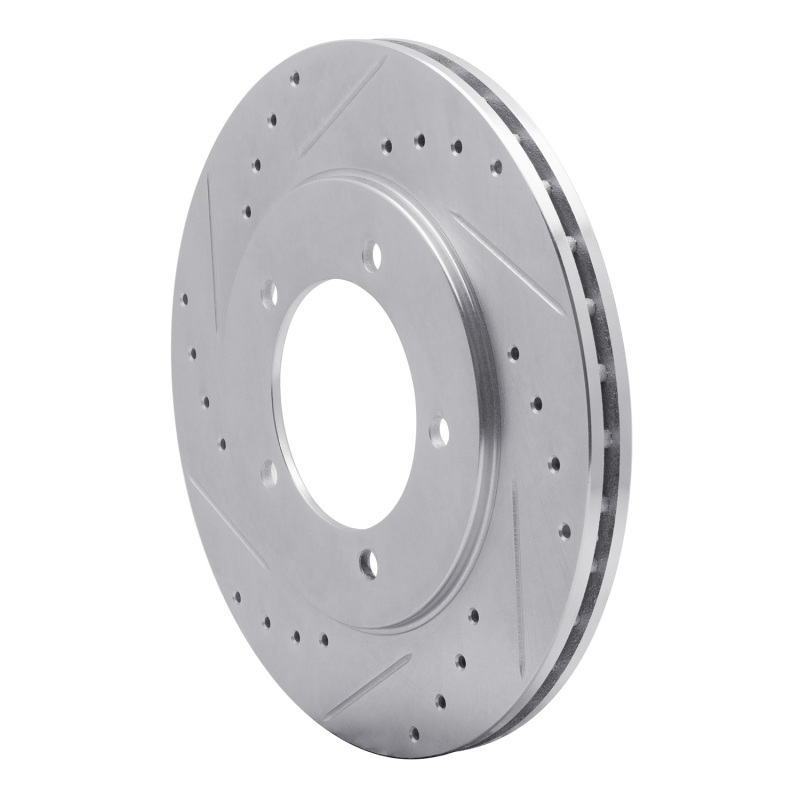 Chevrolet Tracker Brake Rotor (1) - Front Left - R1 Concepts - Drilled & Slotted - Silver - `99-`08